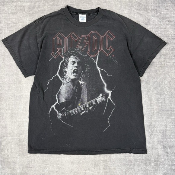 Liquid Blue Other - Vtg ACDC Shirt Mens Large Black Liquid Blue Angus Lightning Y2K Band Rock Grunge